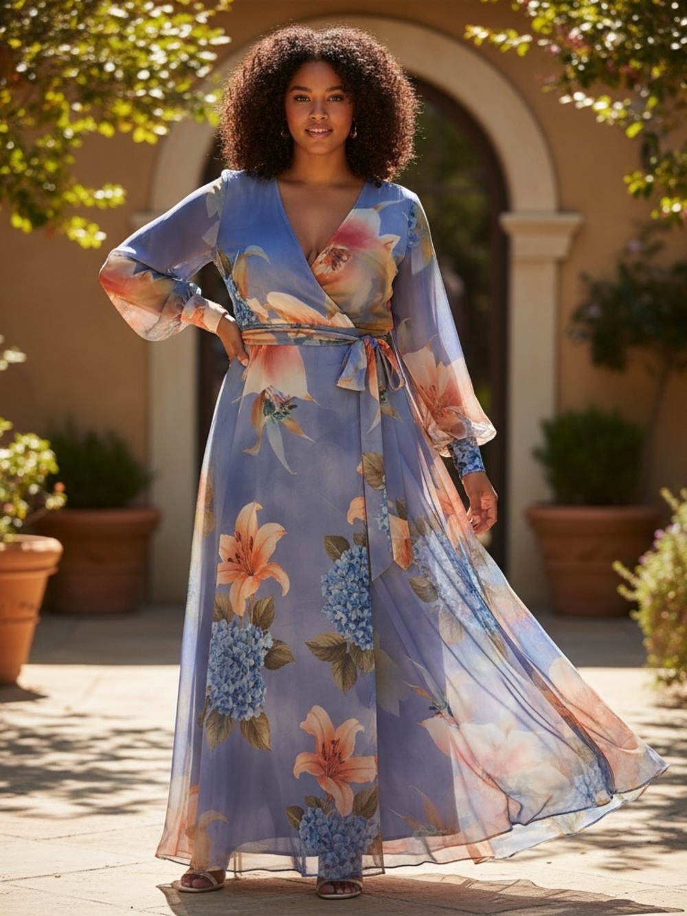 Karen T Designs: Floral Maxi Dress 💐 GORGEOUS!!